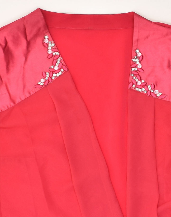 VINTAGE Womens Cardigan Top IT 50 XL Pink Polyester | Vintage Vintage | Thrift | Second-Hand Vintage | Used Clothing | Messina Hembry 