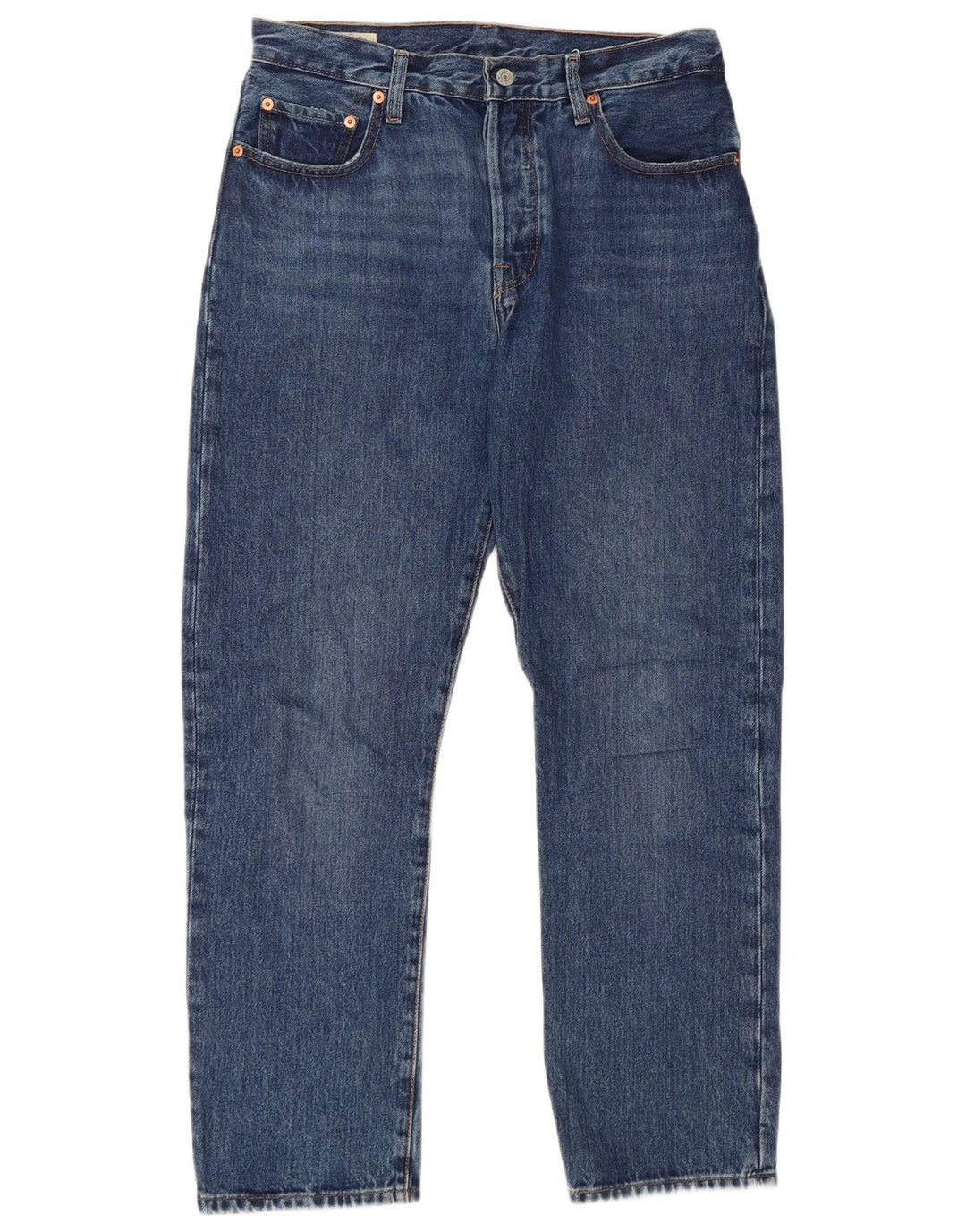 Levi's Dame 501 Straight Jeans W29 L28 Blå Bomuld