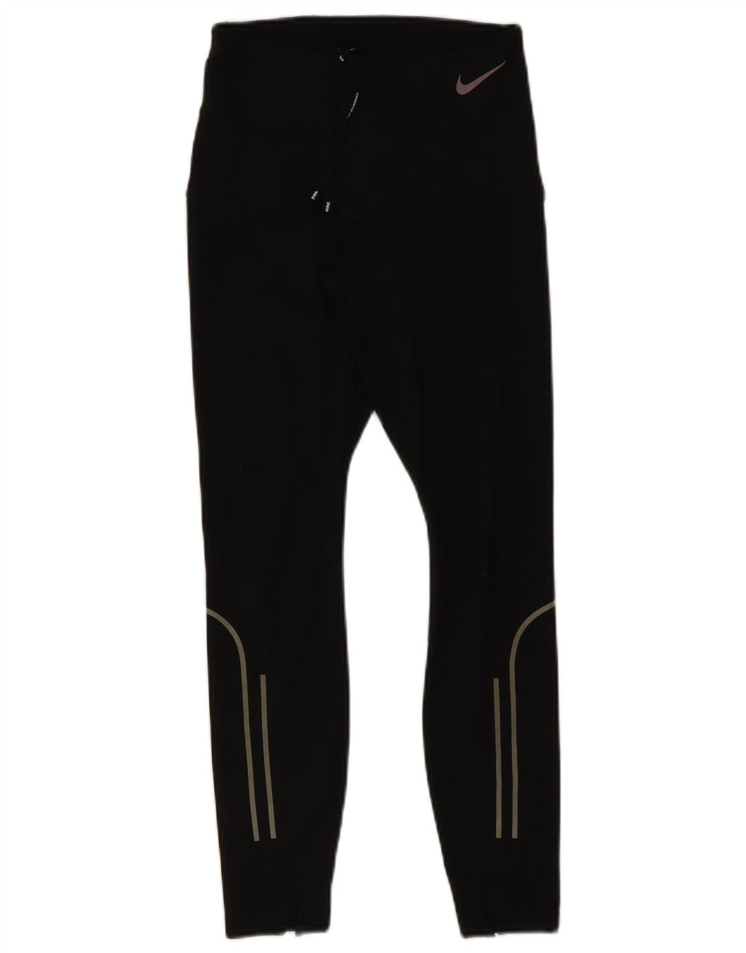Nike Dame Dri Fit Leggings UK 8 Small Black Polyester