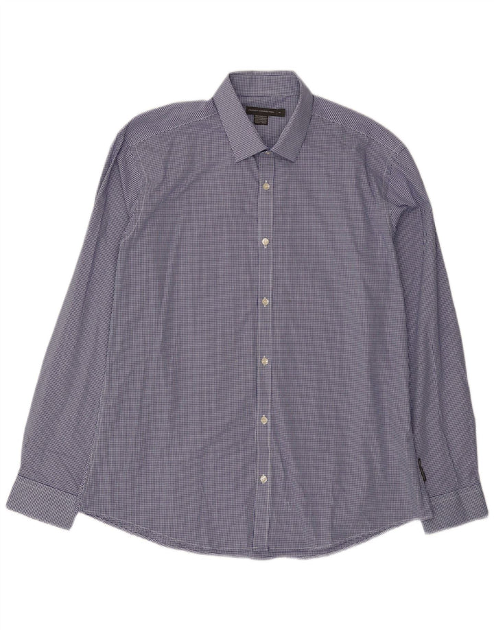 French Connection Herreskjorte XL Blue Gingham Cotton