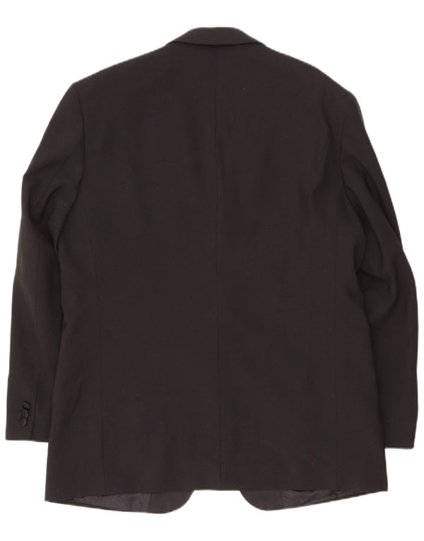 Marks & Spencer Herre 2-knaps blazerjakke UK 42 Stor sort polyester