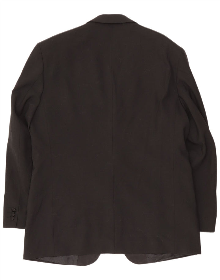 Marks & Spencer Herre 2-knaps blazerjakke UK 42 Stor sort polyester