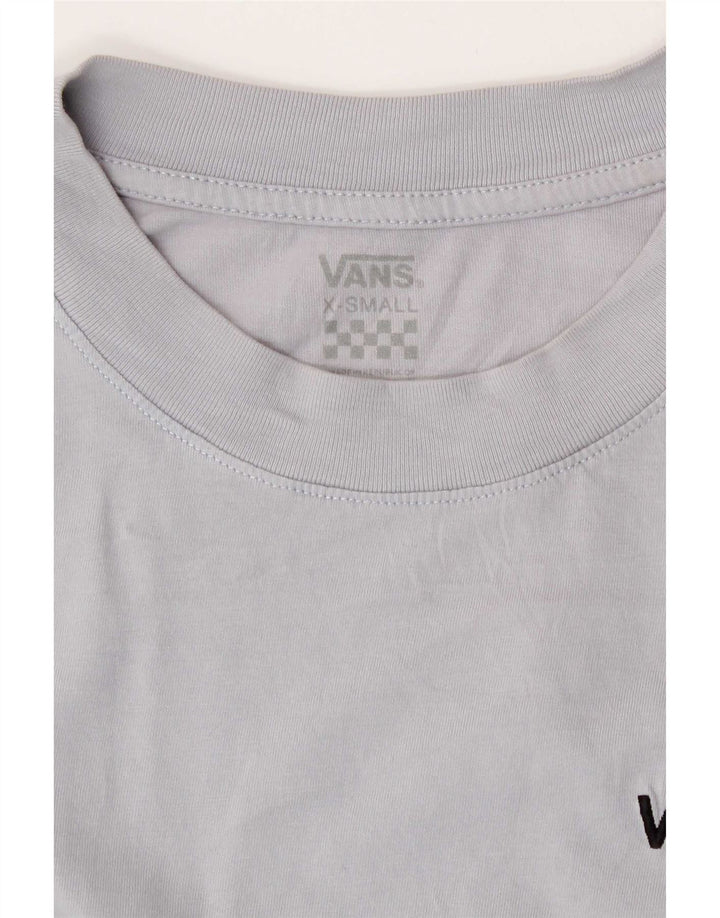 Vans Womens Crop T-Shirt Top UK 6 XS Grå