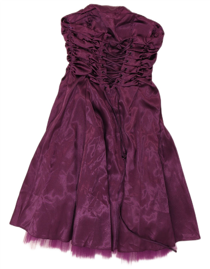 JUJU & CHRISTINE Womens Strapless Corset Dress US 4 Small Purple Polyester