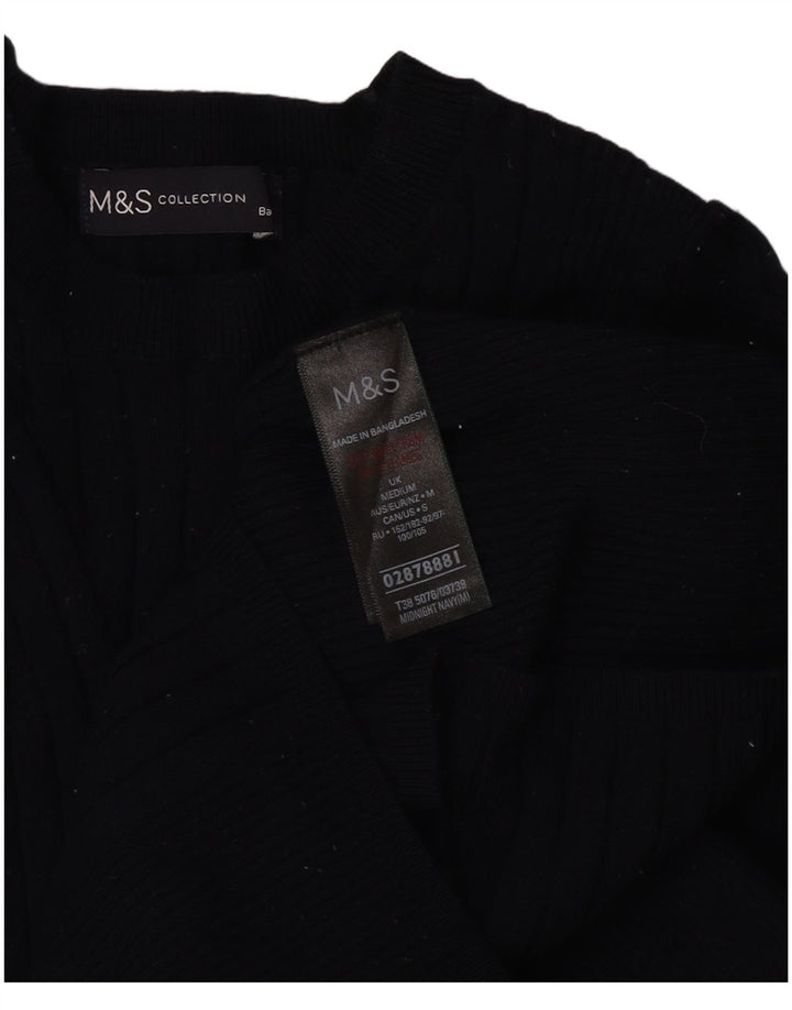 Marks & Spencer Dame Boat Neck Jumper Sweater UK 12 Medium Navy Blue