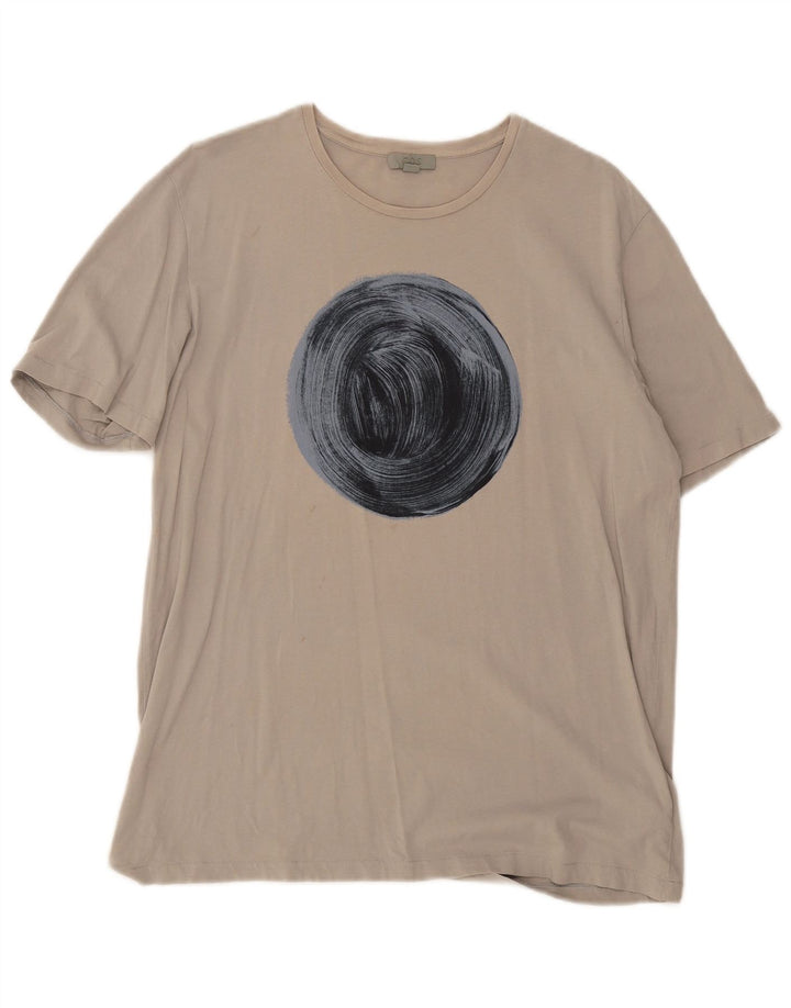 Cos Herre Grafisk T-Shirt Top XL Grå Bomuld