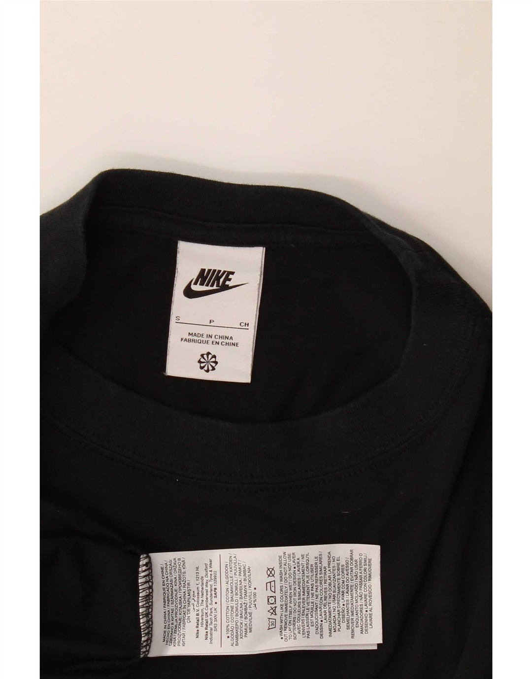 Nike T-shirt top lille sort bomuld til mænd