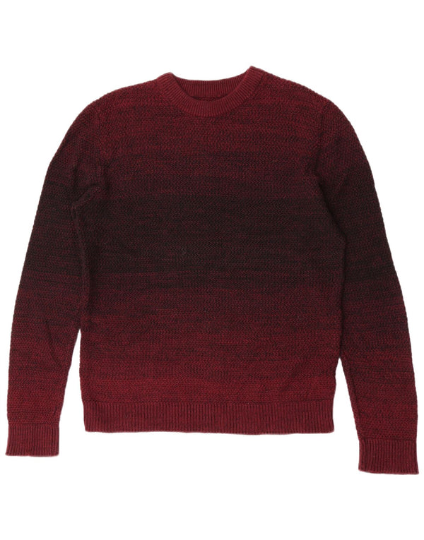 Jack & Jones Herre sweater med rund hals, medium rødbrun Colourblock Bomuld