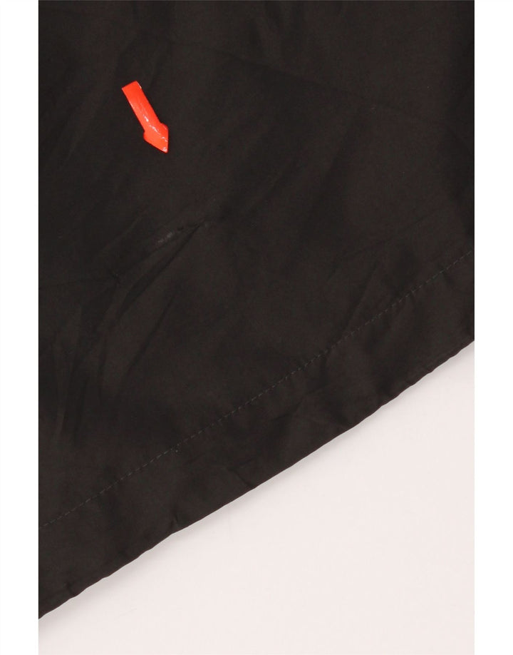 Jack Wolfskin Herre Hooded Windbreaker Jacket UK 40 Large Black Polyester