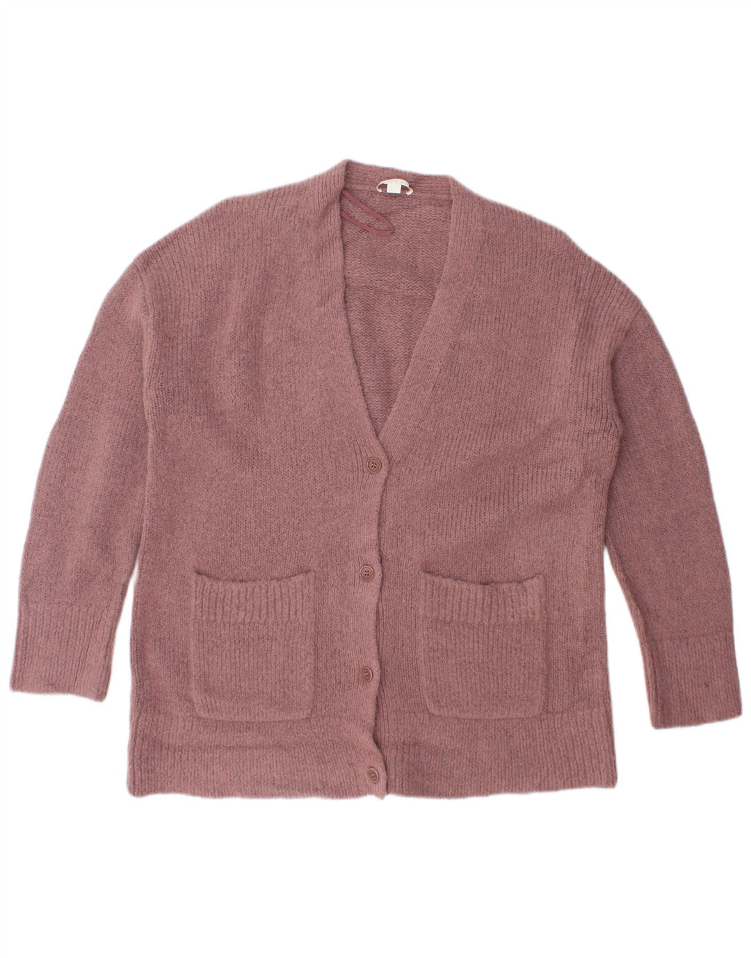 Cos Dame oversize cardigan sweater UK 10 Small Pink Alpaca Wool