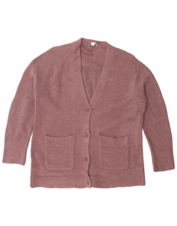 Cos Dame oversize cardigan sweater UK 10 Small Pink Alpaca Wool