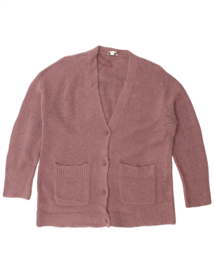 Cos Dame oversize cardigan sweater UK 10 Small Pink Alpaca Wool