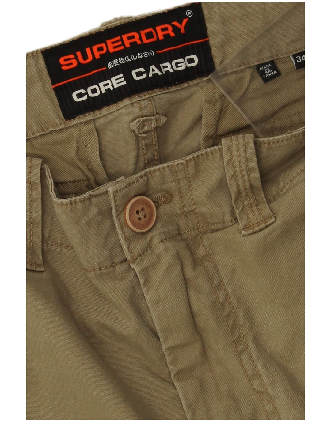 Superdry Herre Cargo Shorts W34 Large Beige Bomuld