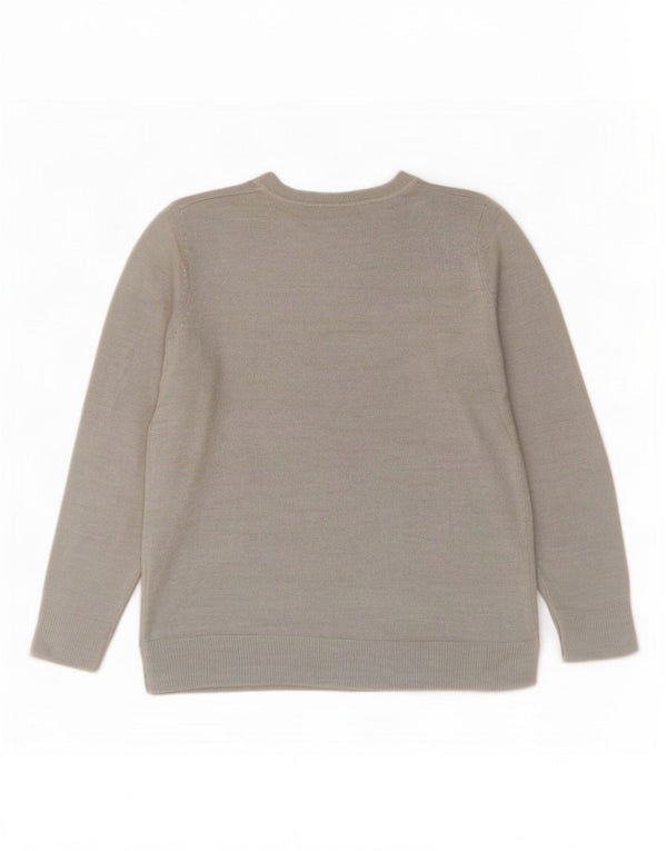 Marks & Spencer Dame Oversized Boat Neck Jumper Sweater UK 10 Small Grey