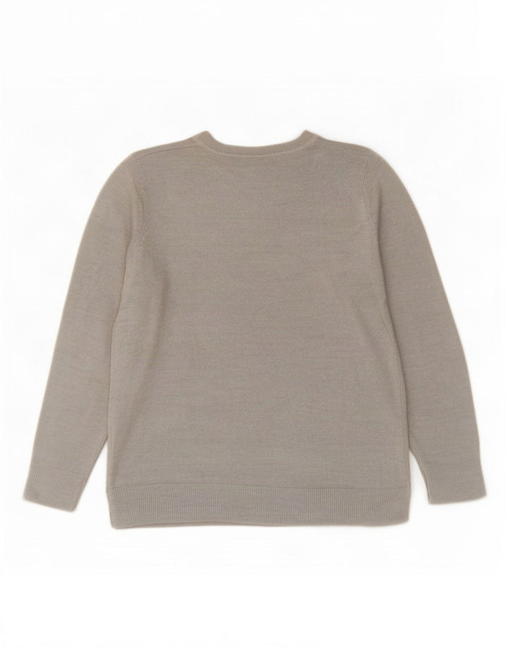 Marks & Spencer Dame Oversized Boat Neck Jumper Sweater UK 10 Small Grey