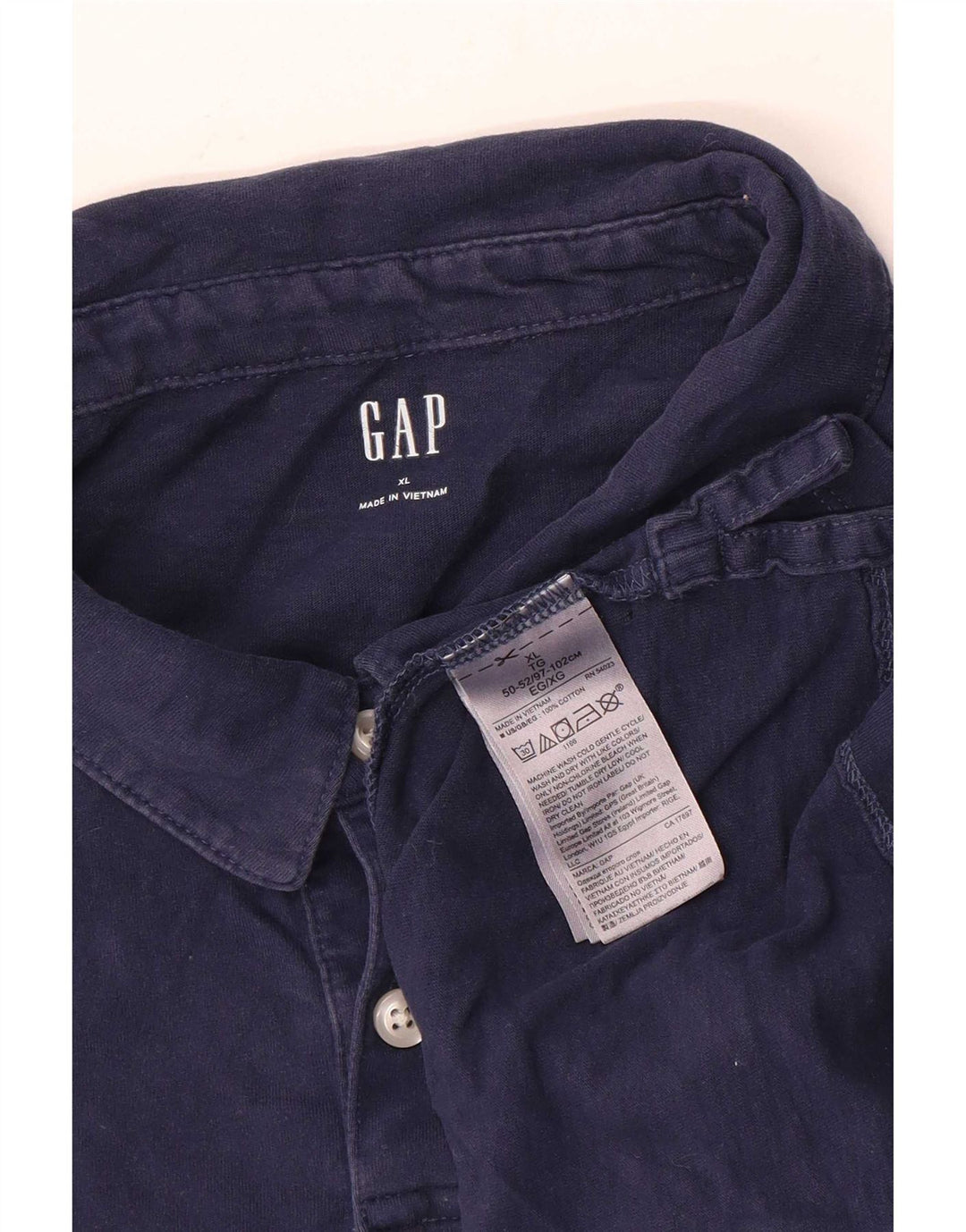 Gap herre poloshirt XL marineblå bomuld