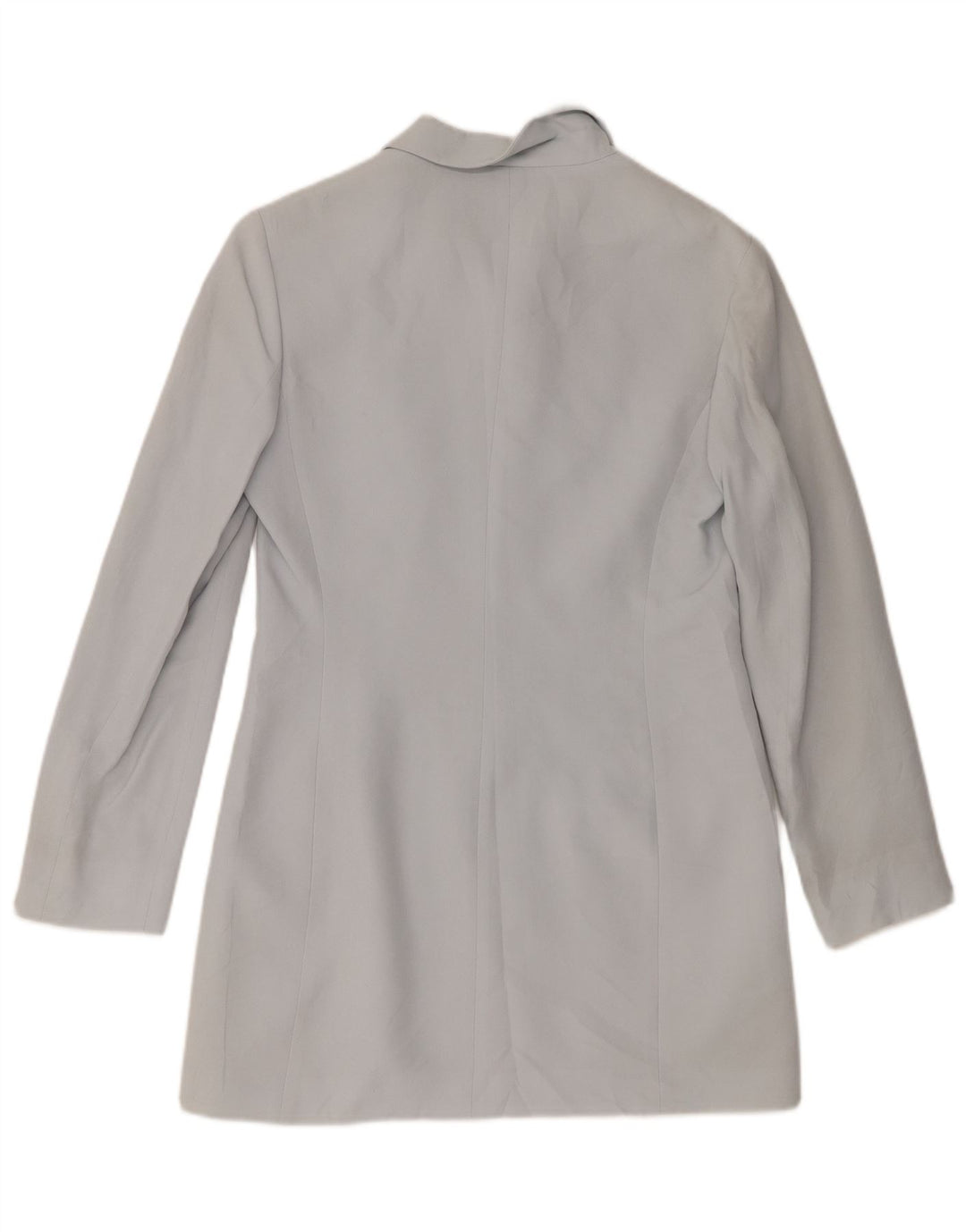 Marella Dame 4 Button Longline Blazer Jacket UK 10 Small Blue Rayon