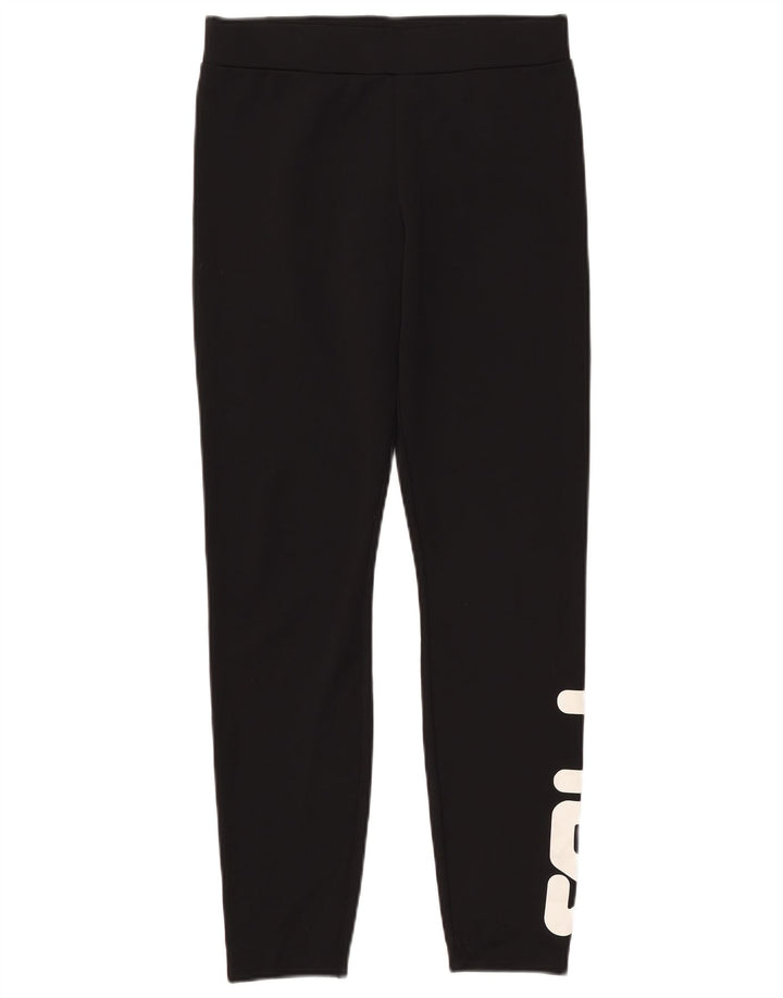 FILA Grafiske Leggings til kvinder UK 12 Medium Sort Polyester