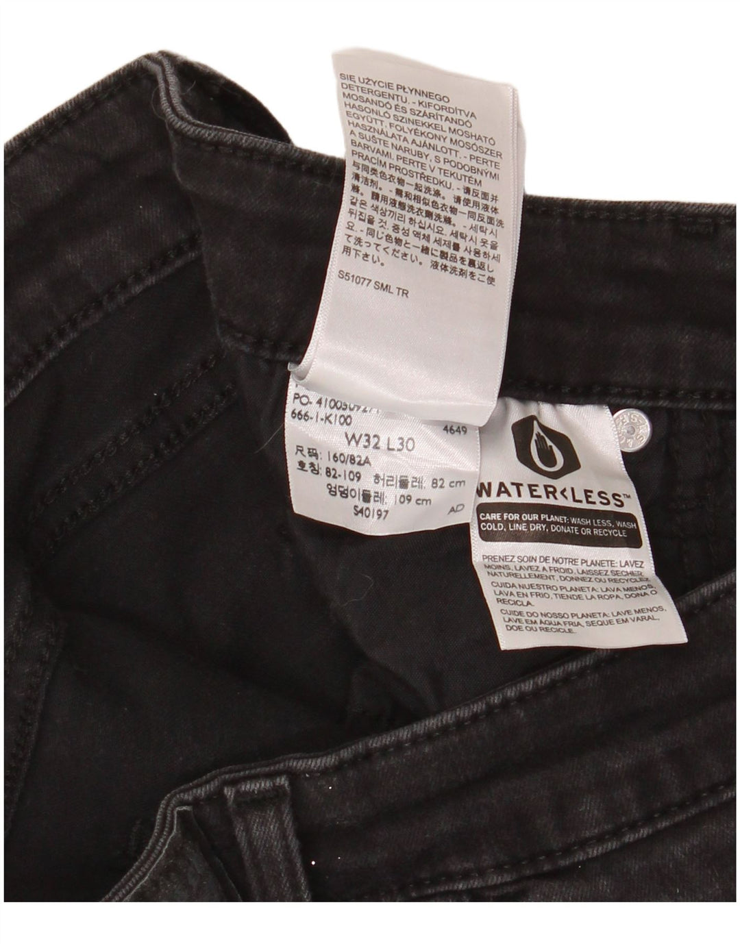 Levi's Dame 711 Skinny Jeans W32 L30 Sort Bomuld