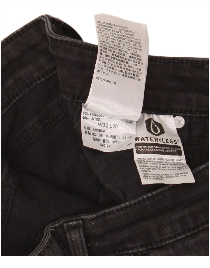 Levi's Dame 711 Skinny Jeans W32 L30 Sort Bomuld