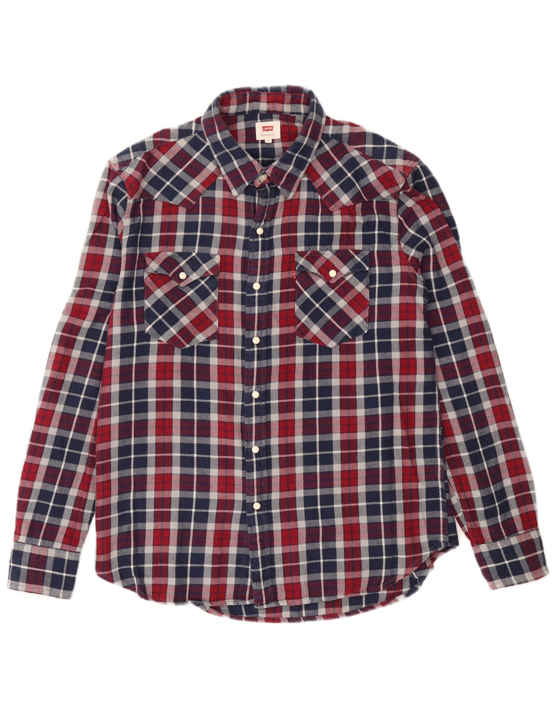 Levi's herre flannelskjorte stor bordeaux ternet