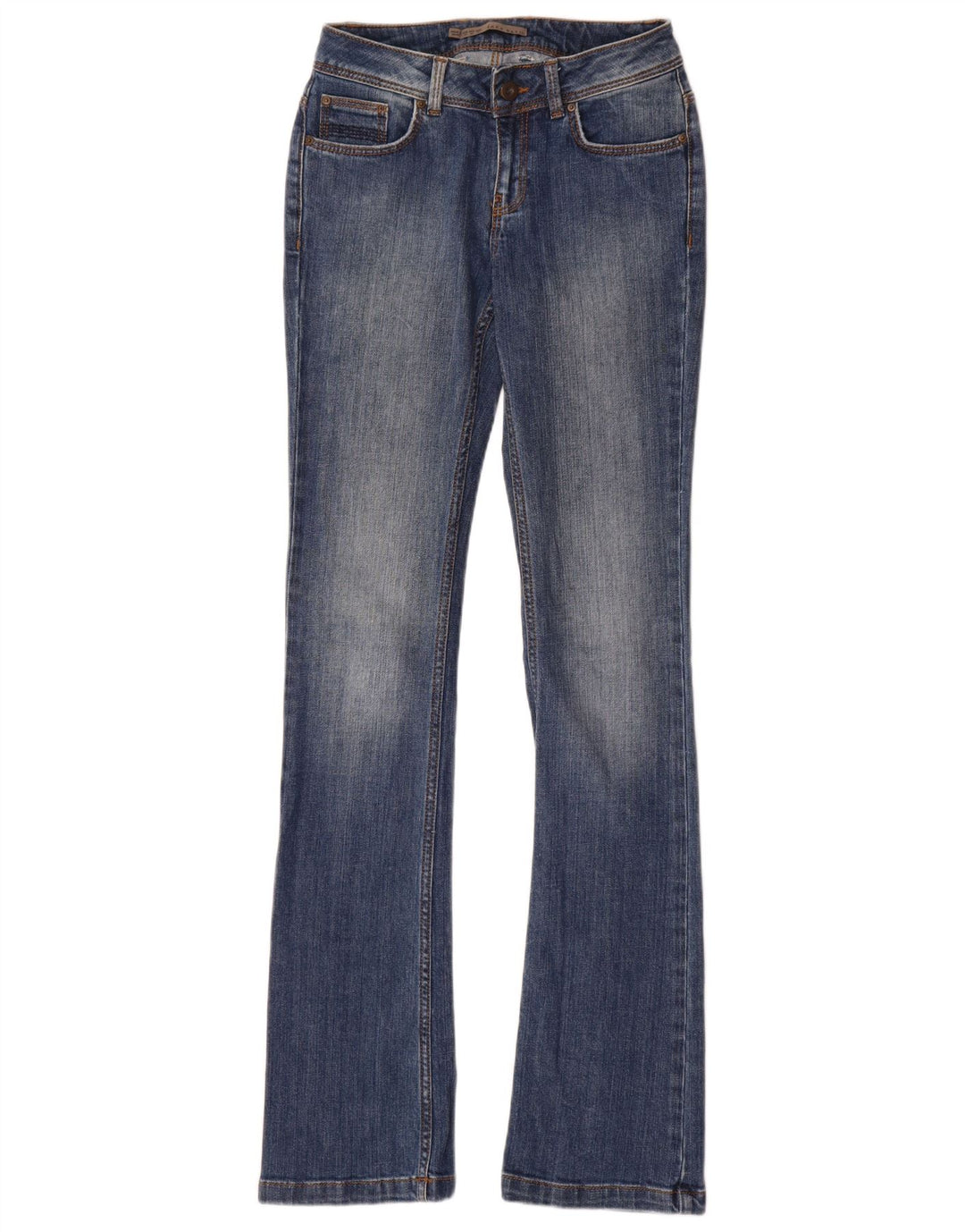 Zara Dame Bootcut Jeans EU 34 2XS W24 L35 Blå Bomuld