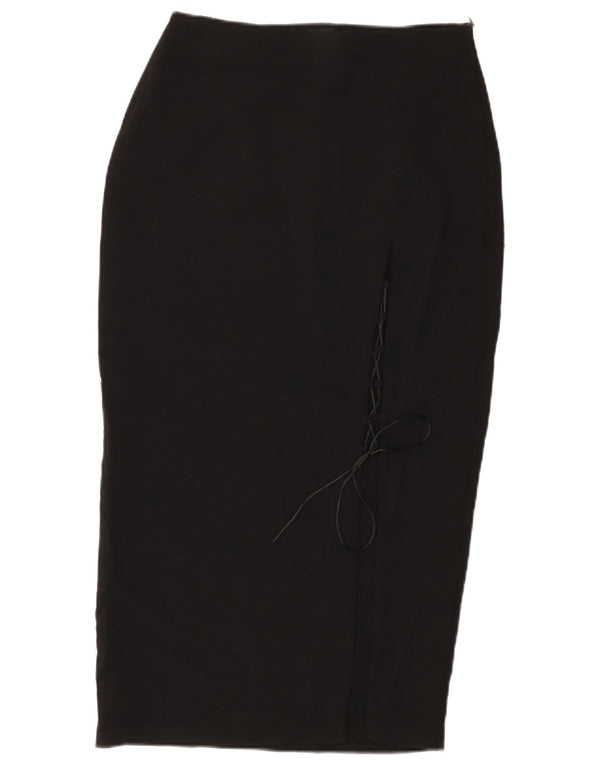 Zara Womens High Waist Pencil Skirt Medium W28 Black Polyester