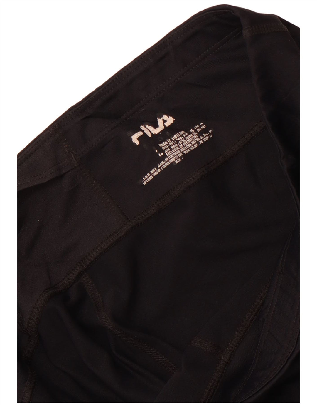 Fila Dame Capri Leggings UK 16 Stor Sort Nylon