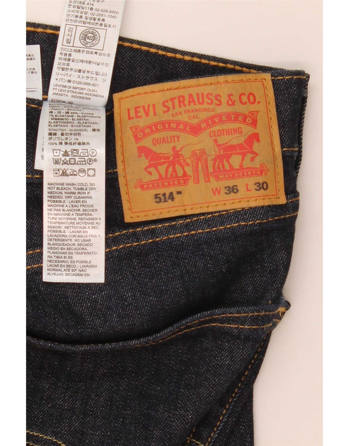 Levi's Herre 514 Capri Jeans W36 L24 Marineblå Bomuld