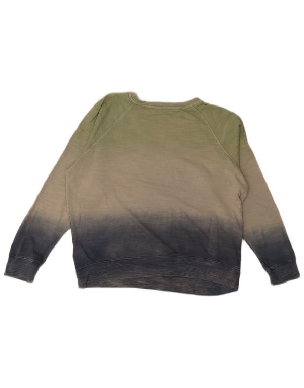 Marks & Spencer Dame Sweatshirt Jumper UK 14 Large Green Colourblock