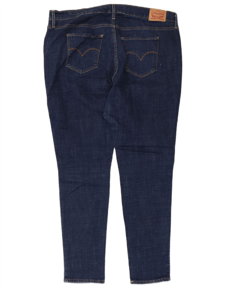 LEVI'S Dame 711 Skinny Jeans med høj talje US 18 2XL W40 L29 Marineblå