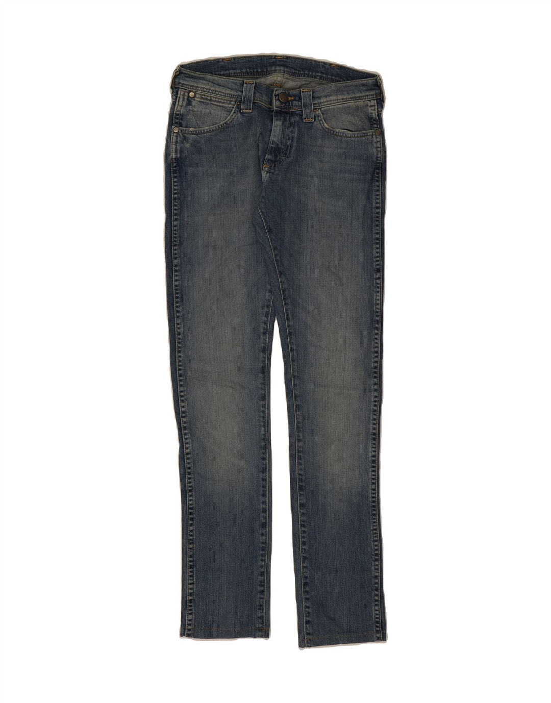WRANGLER Womens Stokes Slim Jeans W26 L30 Blue Cotton Vintage Wrangler and Second-Hand Wrangler from Messina Hembry 