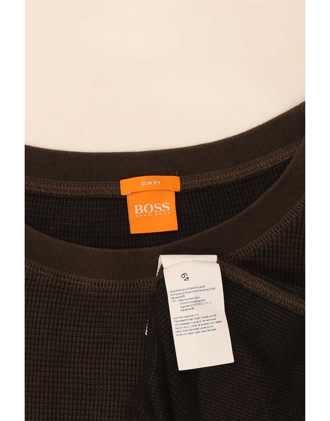 Hugo Boss Herre Top Langærmet 3XL Brun Bomuld