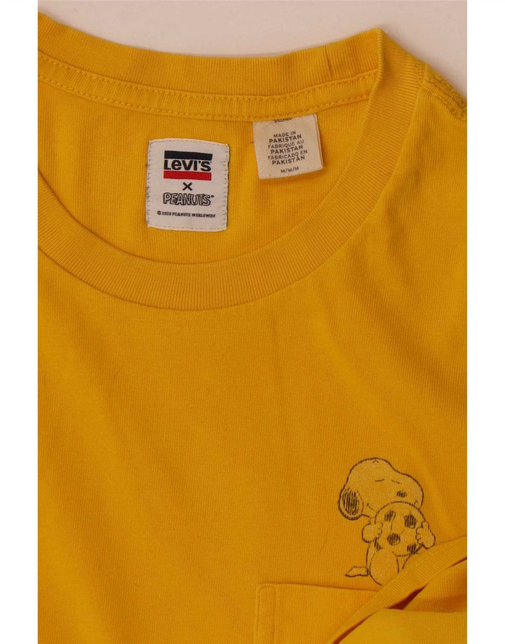 Levi's Herre Peanuts T-Shirt Top Medium Gul