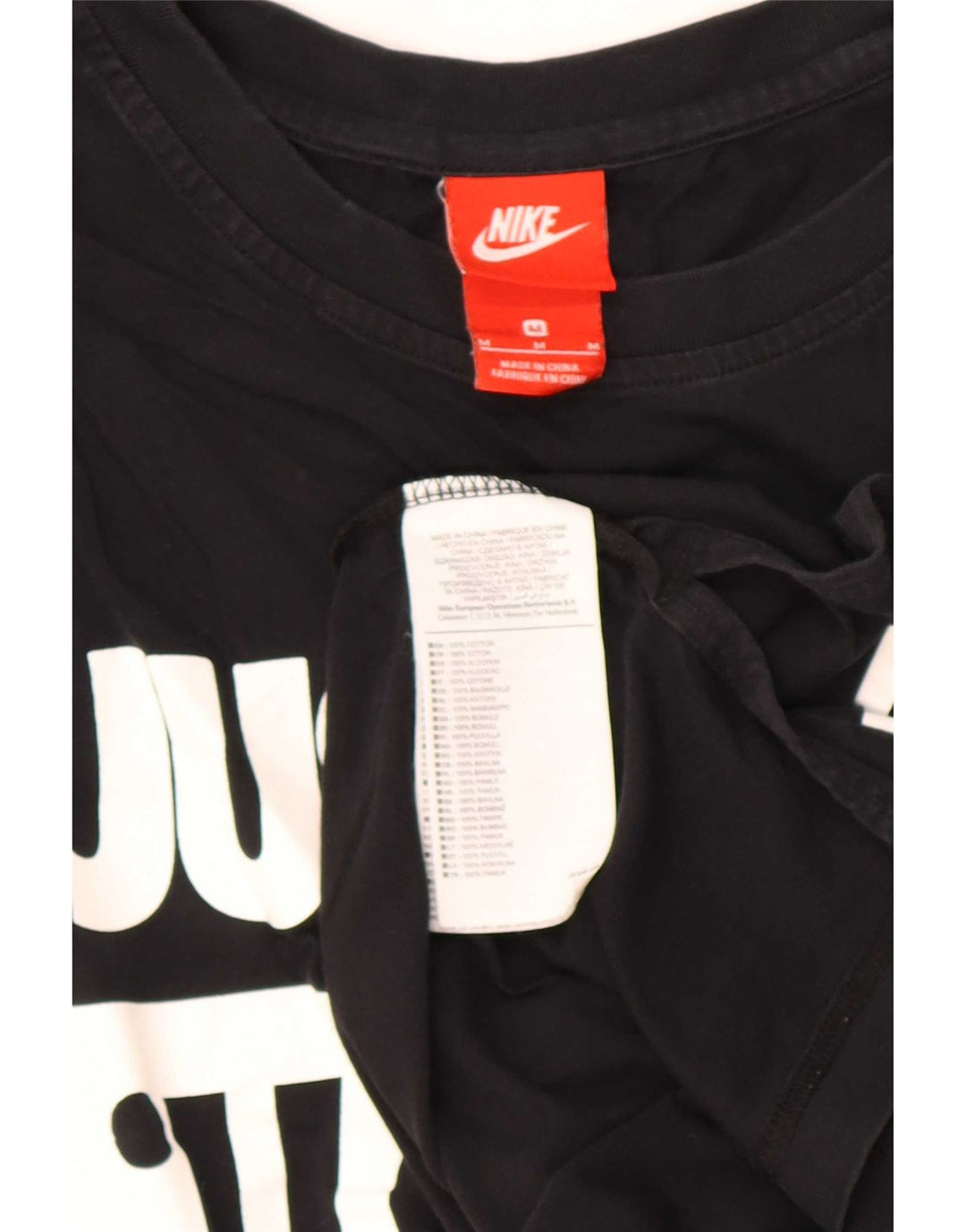Nike Herre grafisk vest Top Medium Sort Colourblock Bomuld