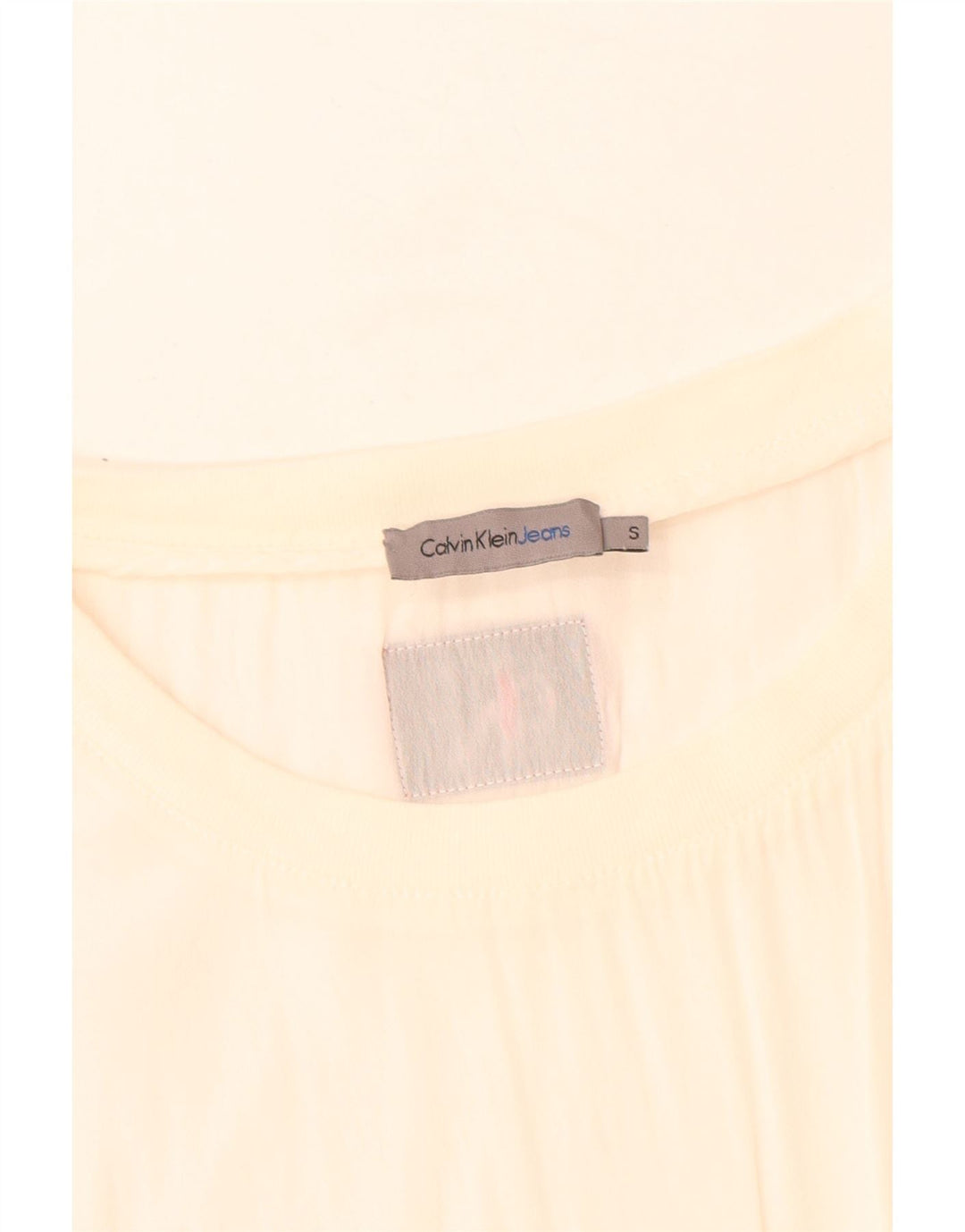 Calvin Klein Jeans Damebluse Top UK 10 Small Off White