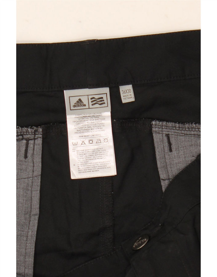 Adidas Herre Slim Chino Bukser W36 L30 Sort Polyester