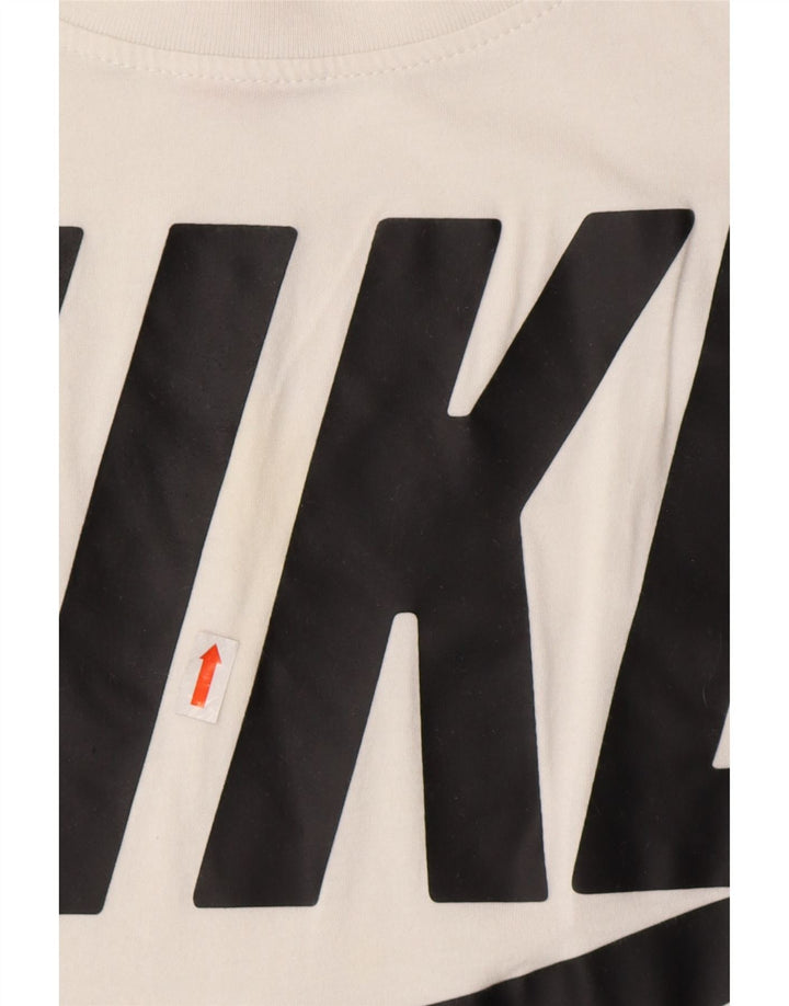 NIKE Grafisk T-shirt top til mænd, lille hvid bomuld