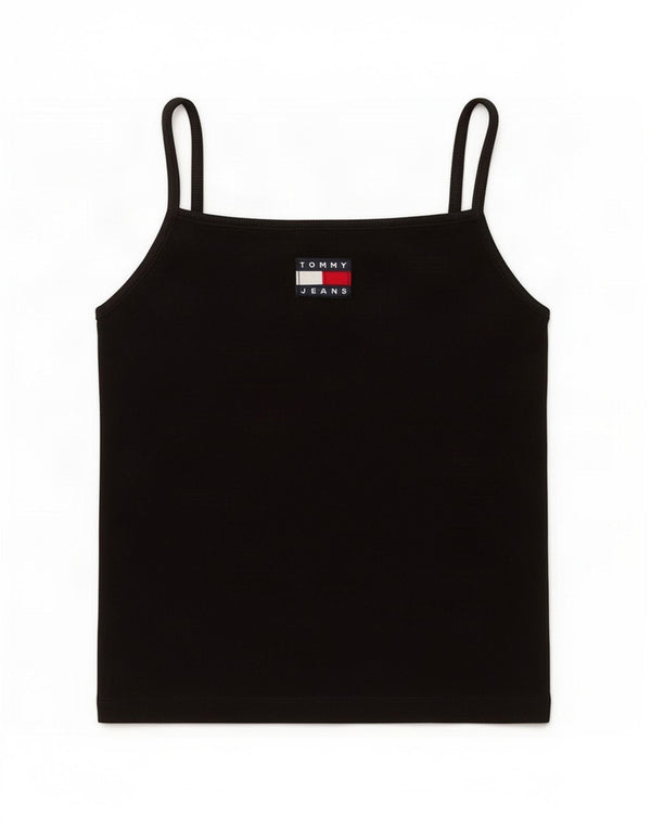 Tommy Hilfiger Dame Cami Top UK 10 Small Black Bomuld