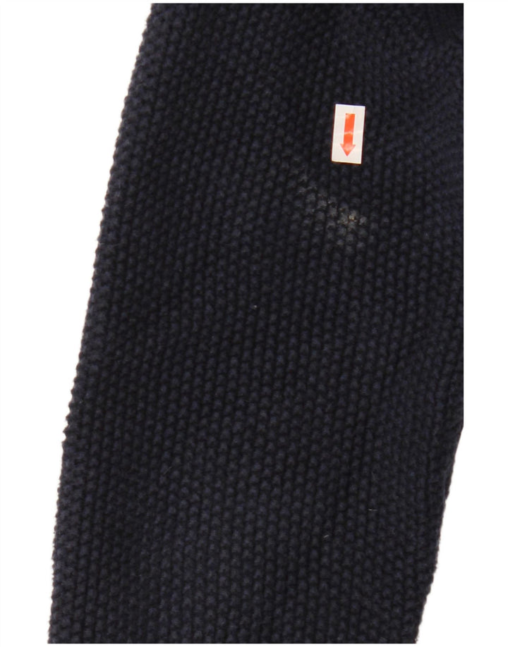 CREW CLOTHING Womens Open Cardigan Sweater UK 14 Medium Navyblå Bomuld