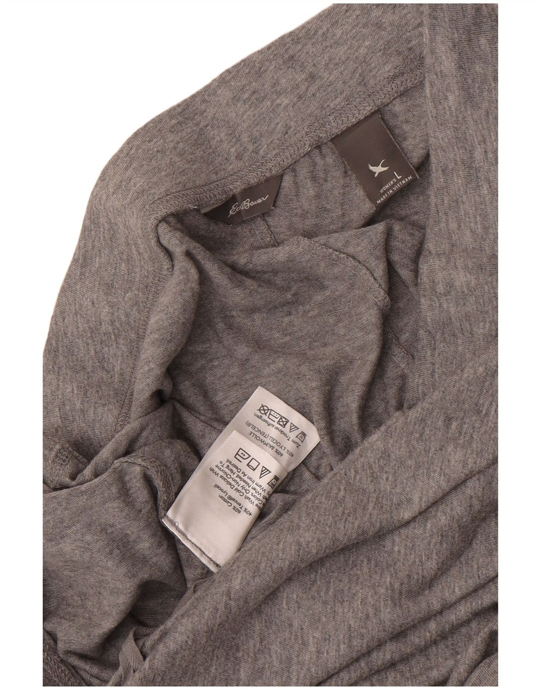 Eddie Bauer Dame Maxi Nederdel Stor W36 Grå Flecked Bomuld