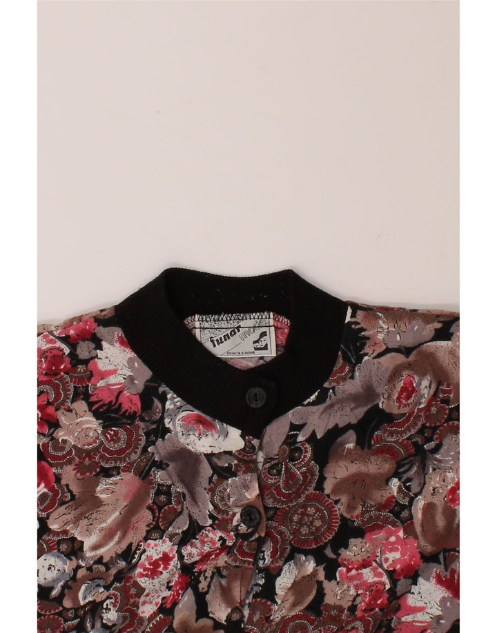 VINTAGE Womens Cardigan Top UK 12 Medium Multicoloured Floral Vintage Vintage and Second-Hand Vintage from Messina Hembry 