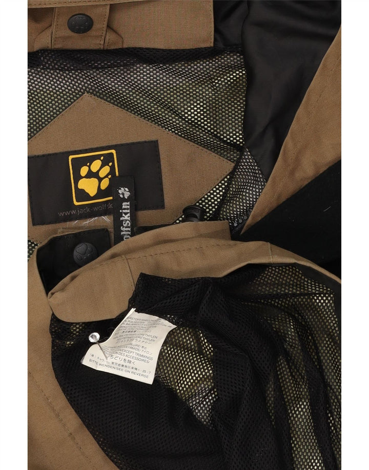Jack Wolfskin Herre Hætte regnjakke UK 40 Stor Beige Polyester