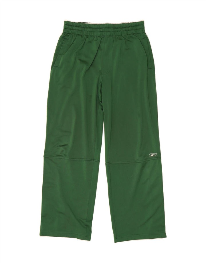 REEBOK Mens Tracksuit Trousers Medium Green Colourblock Polyester Vintage Reebok and Second-Hand Reebok from Messina Hembry 