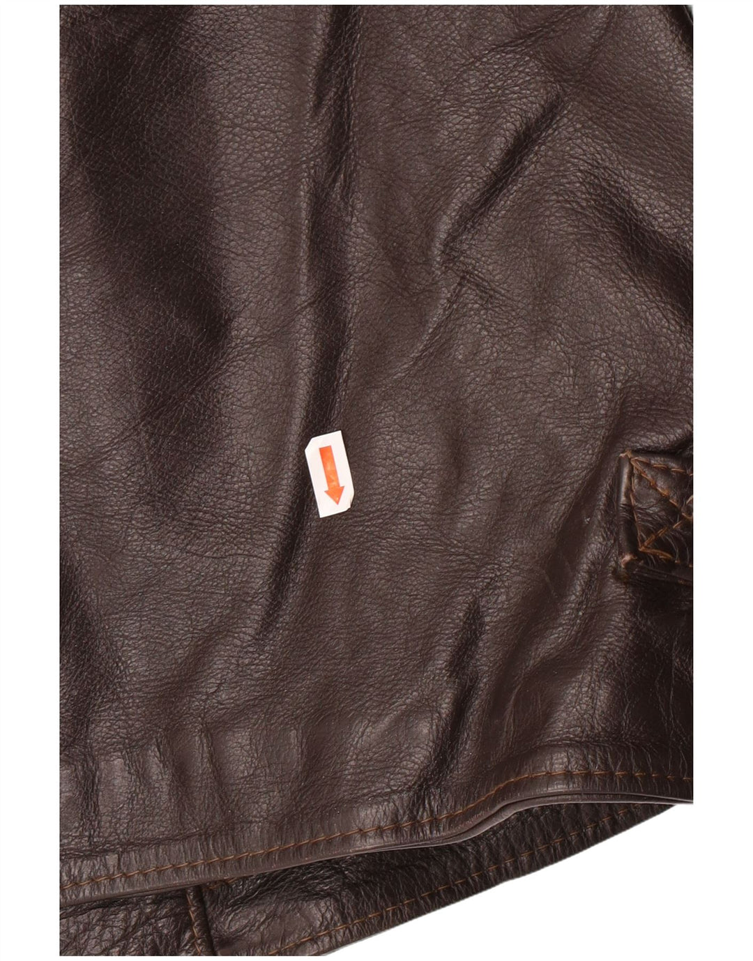 VINTAGE Herre læderjakke UK 42 XL Brunt læder