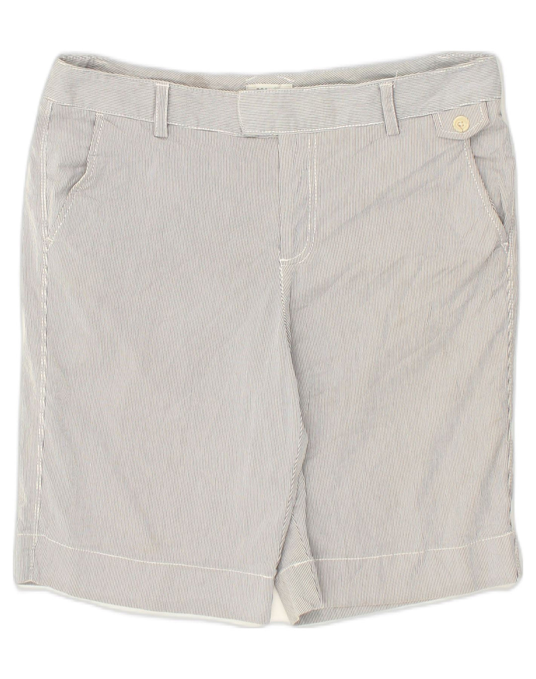 DOCKERS Womens Chino Shorts US 12 Large W32  Grey Striped Cotton | Vintage Dockers | Thrift | Second-Hand Dockers | Used Clothing | Messina Hembry 