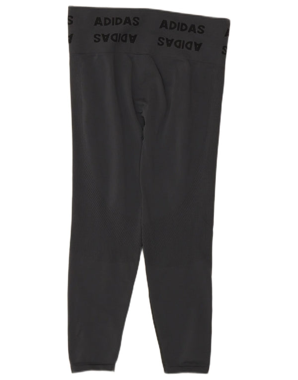 Adidas Dame Grafiske Leggings UK 16/18 Large Grå Polyester