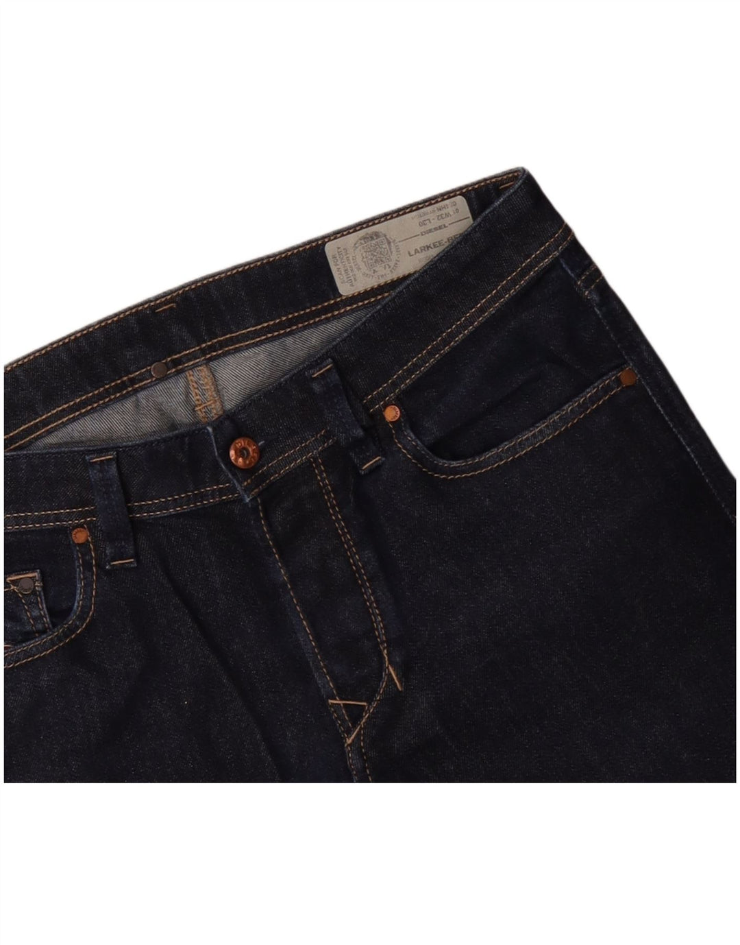 DIESEL Herre Larkee-Beex Straight Jeans W32 L30 Marineblå Bomuld
