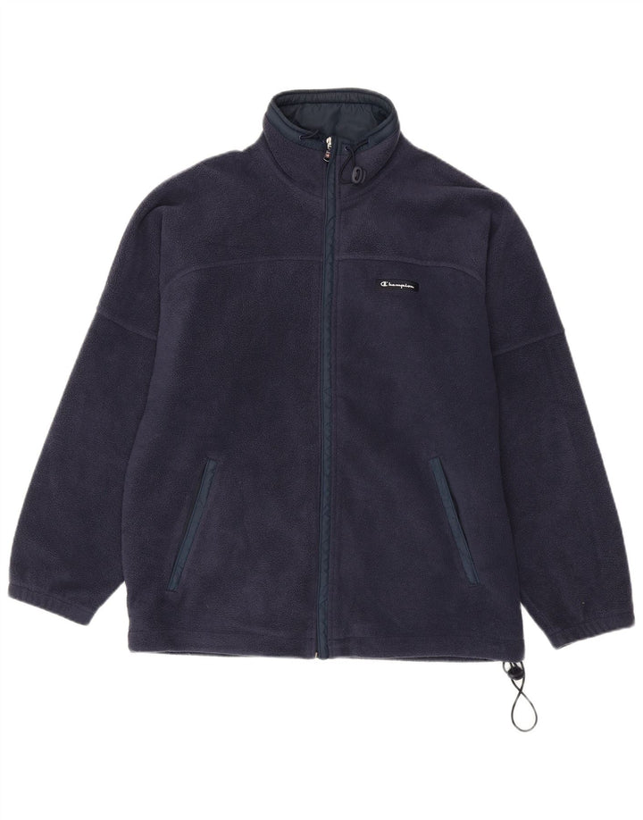 Champion Herre Fleecejakke UK 38 Medium Navy Blue Polyester