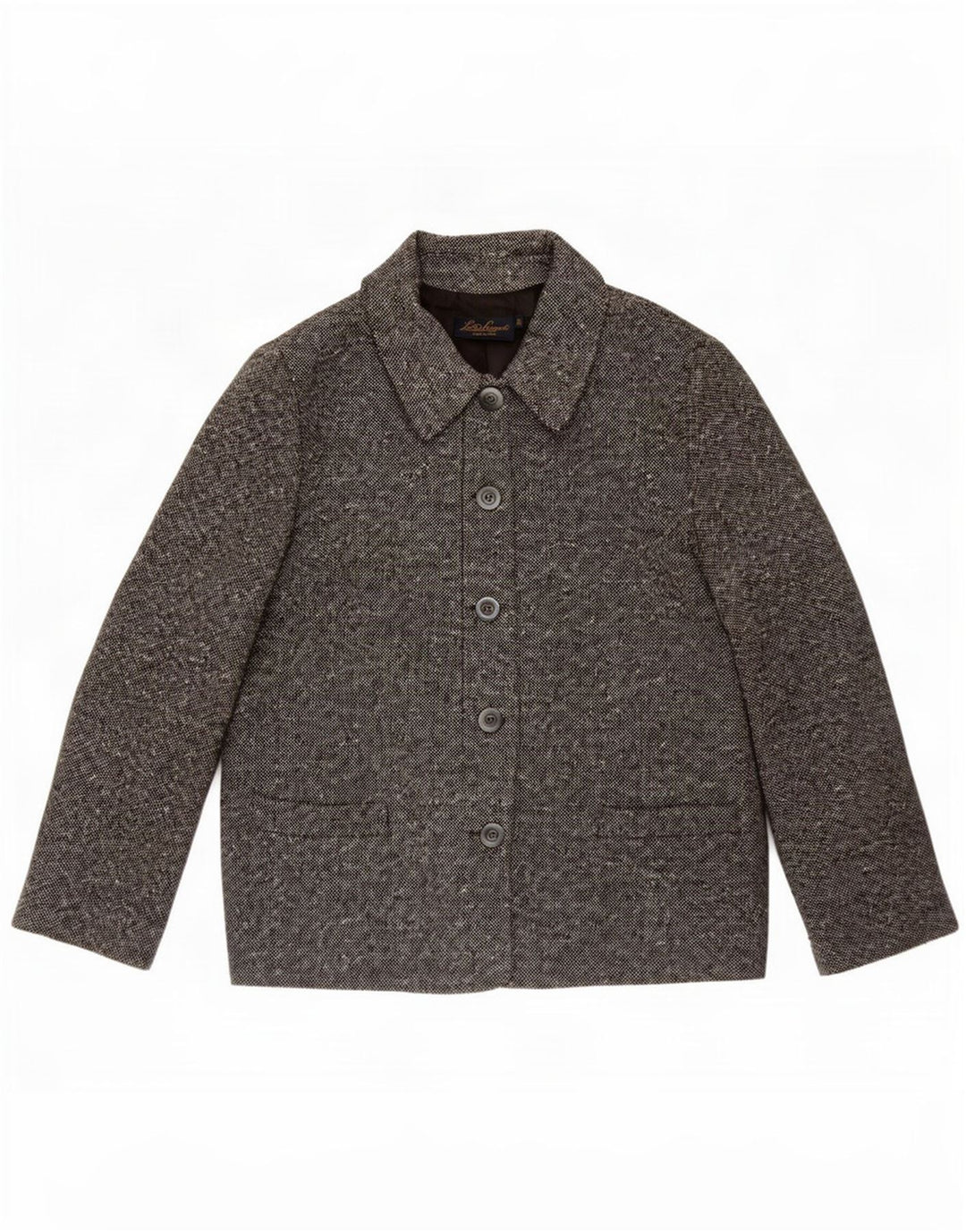 Luisa Spagnoli Dame 5-knaps blazerjakke IT 50 XL Grå Flecked Uld